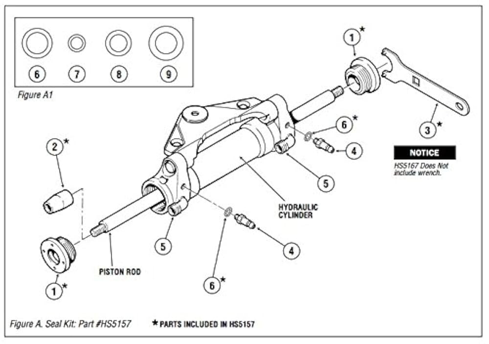 あページ Amazon.com: Dometic SeaStar Seal Kit, HS5157, with Wrench